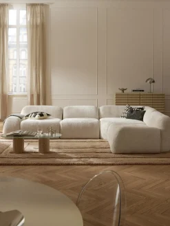 Westwing Collection Sofá rinconera modular de borreguillo bouclé Wolke (4 plazas)^ Sofás Rinconeras|Sofás