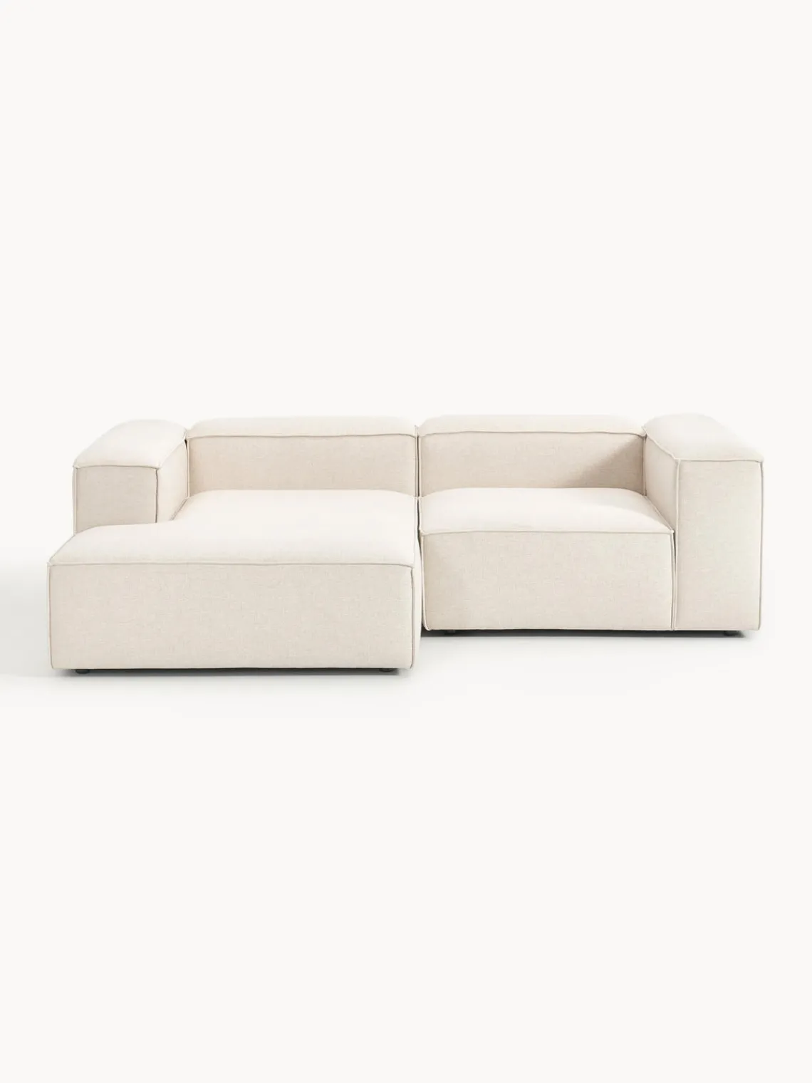 Westwing Collection Sofá rinconera modular de mezcla de lino Lennon^ Sofás