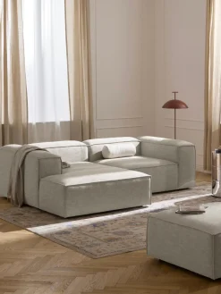 Westwing Collection Sofá rinconera modular de mezcla de lino Lennon^ Sofás