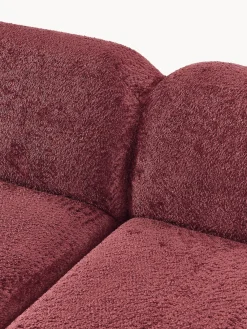 Westwing Collection Sofá rinconera modular de borreguillo bouclé Wolke (4 plazas)