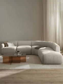 Westwing Collection Sofá rinconera modular en tejido bouclé Sofia (4 plazas)