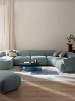 Westwing Collection Sofá rinconera modular en tejido bouclé Sofia