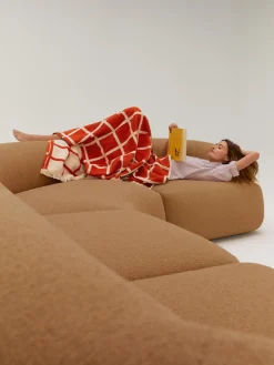 Westwing Collection Sofá rinconera modular en tejido bouclé Sofia