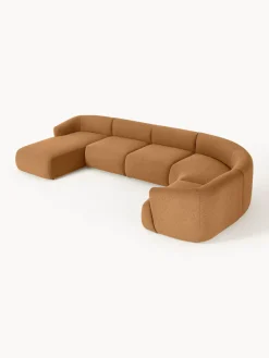 Westwing Collection Sofá rinconera modular en tejido bouclé Sofia