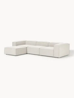 Westwing Collection Sofá rinconera modular en tejido bouclé con reposapiés izquierdo/derecho Lennon (4 plazas)^ Sofás 4 Plazas|Sofás