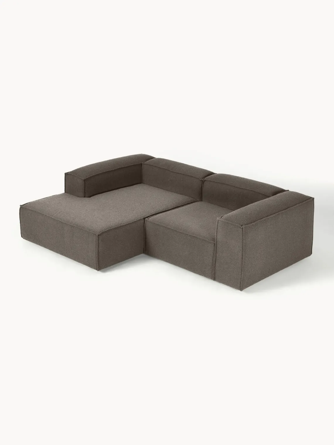 Westwing Collection Sofá rinconera modular en tejido bouclé Lennon^ Sofás