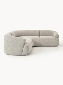 Westwing Collection Sofá rinconera modular en tejido bouclé Sofia (4 plazas)