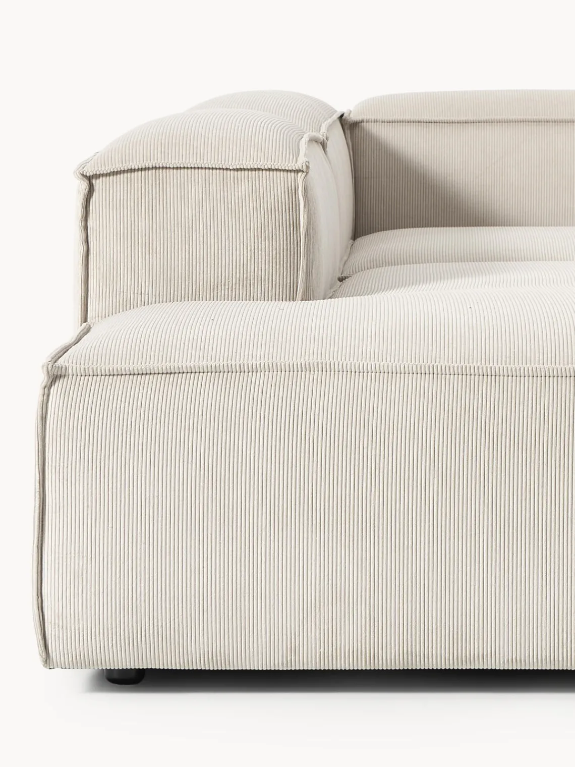 Westwing Collection Sofá rinconera modular grande de pana Lennon