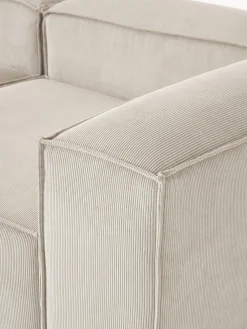 Westwing Collection Sofá rinconera modular grande de pana Lennon