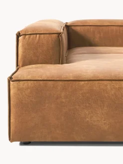 Westwing Collection Sofá rinconera modular grande de cuero reciclado Lennon^ Sofás