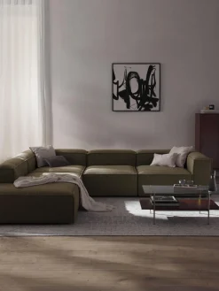 Westwing Collection Sofá rinconera modular grande en tejido bouclé Lennon^ Sofás