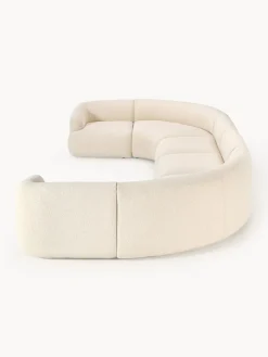 Westwing Collection Sofá rinconera modular grande en tejido bouclé Sofia