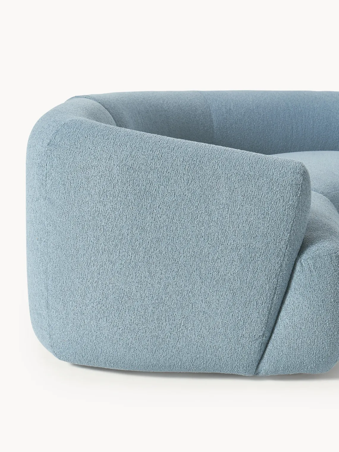 Westwing Collection Sofá rinconera modular grande en tejido bouclé Sofia^ Sofás 4 Plazas