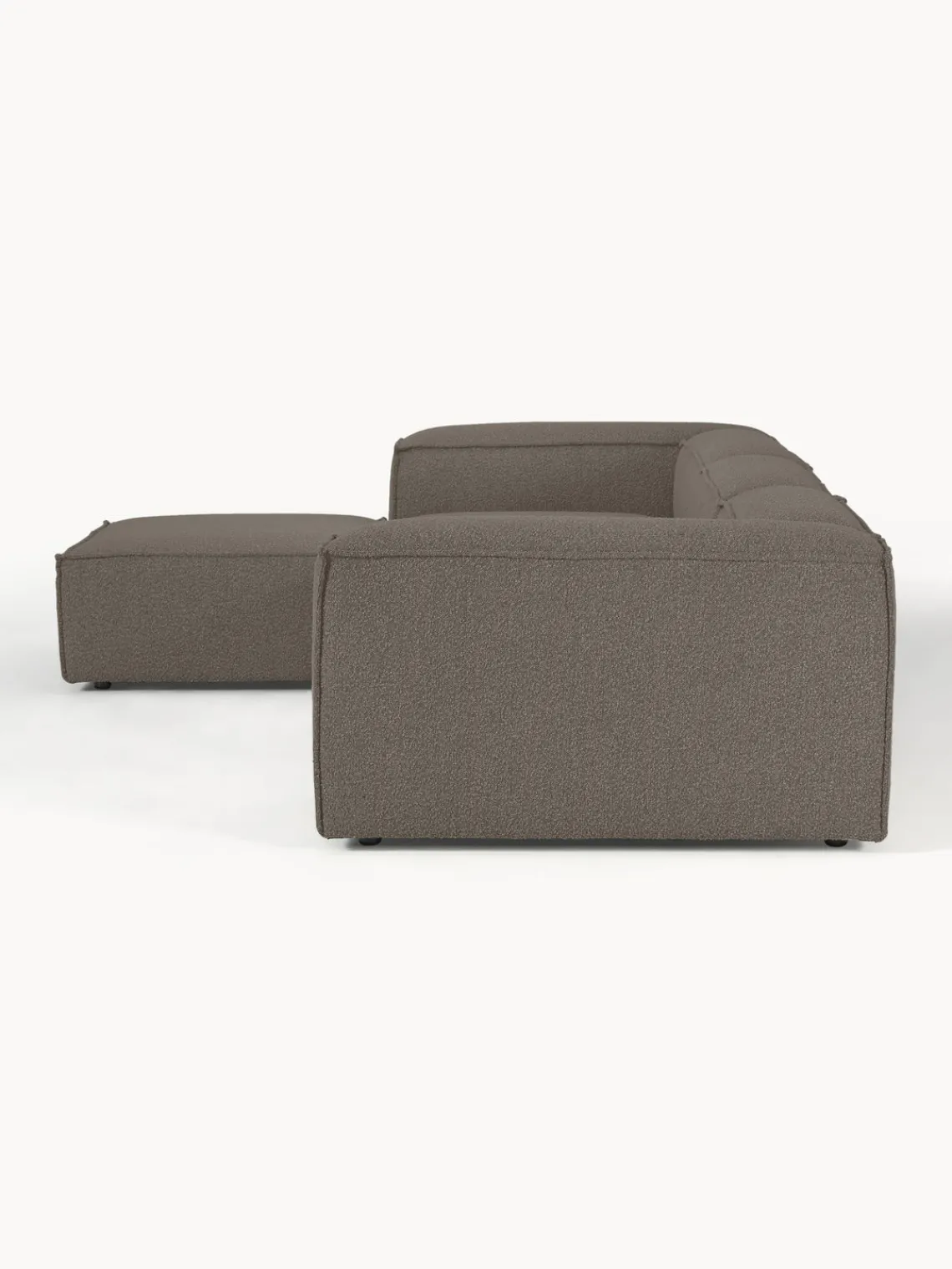 Westwing Collection Sofá rinconera modular grande en tejido bouclé Lennon^ Sofás