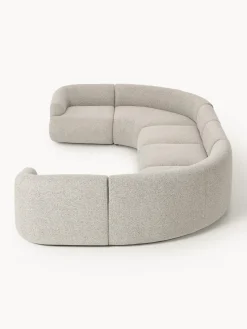 Westwing Collection Sofá rinconera modular grande en tejido bouclé Sofia