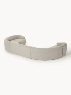 Westwing Collection Sofá rinconera modular grande en tejido bouclé Sofia