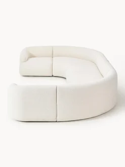 Westwing Collection Sofá rinconera modular grande en tejido bouclé Sofia