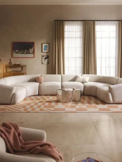 Westwing Collection Sofá rinconera modular grande Sofia Off W