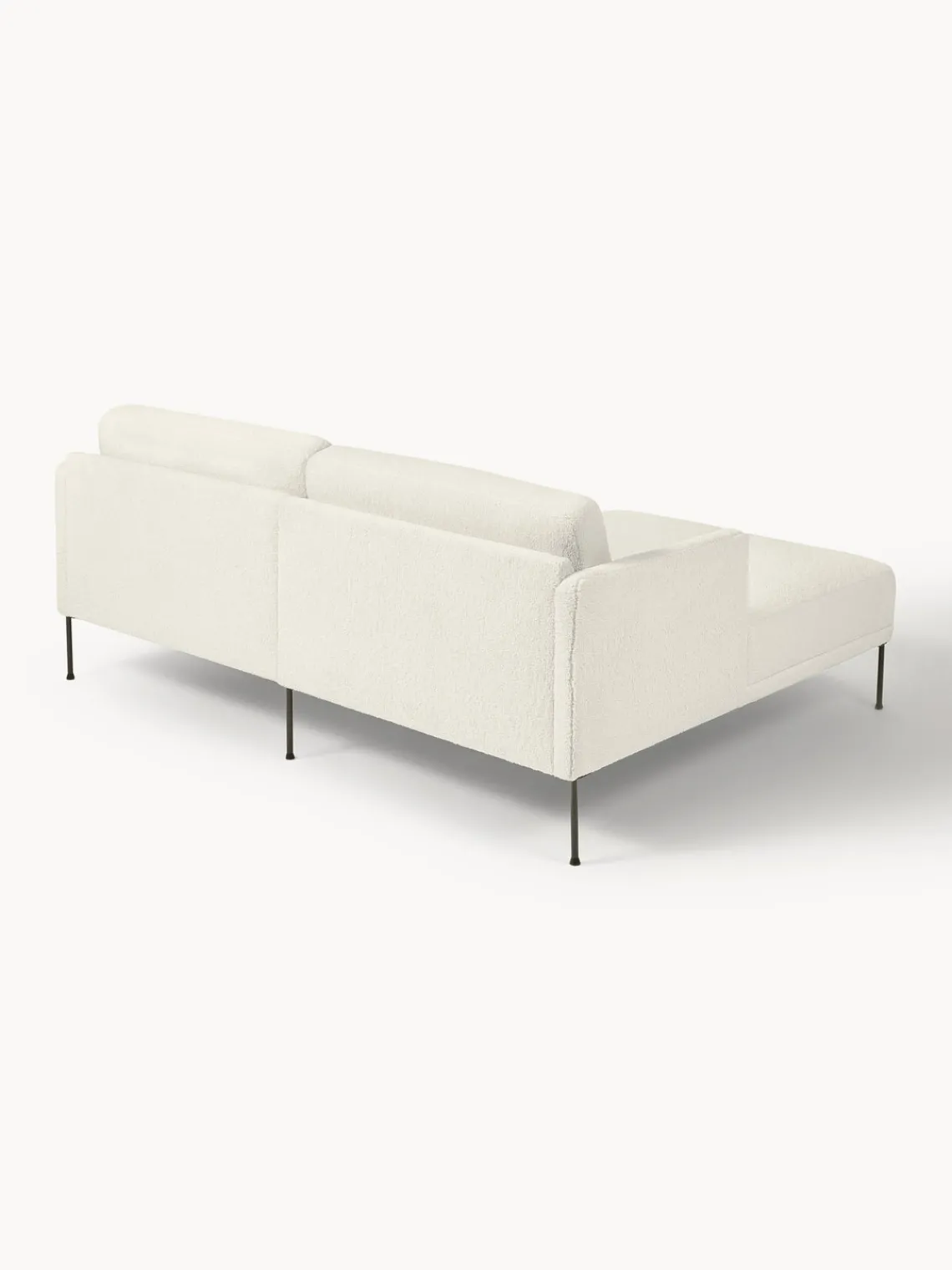 Westwing Collection Sofá rinconera pequeño de borreguillo Fluente