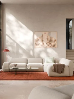 Westwing Collection Sofá rinconera Wolke (4 plazas)