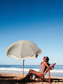 Business & Pleasure Sombrilla con flecos plegable Retro, Ø 180 cm^ Sombrillas|Sombrillas