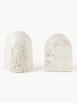 Westwing Collection Sujetalibros de travertino Sava, 2 uds.