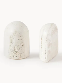 Westwing Collection Sujetalibros de travertino Sava, 2 uds.