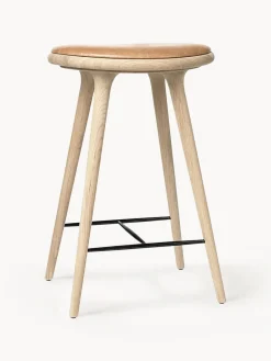 Mater Taburete alto de madera de roble High Stool^ Taburetes Altos|Sillas