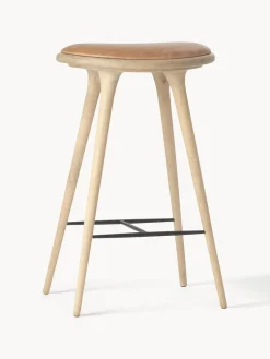 Mater Taburete alto de madera de roble High Stool^ Taburetes Altos|Sillas