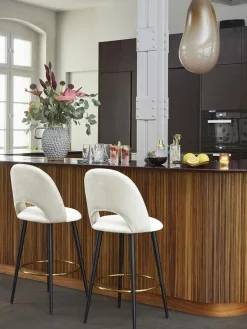 Westwing Collection Taburete alto de terciopelo Rachel^ Taburetes Altos|Sillas