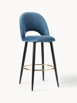 Westwing Collection Taburete alto de terciopelo Rachel