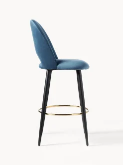 Westwing Collection Taburete alto de terciopelo Rachel