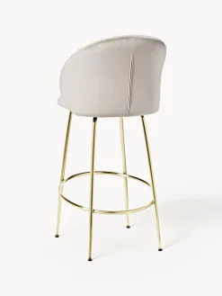 Westwing Collection Taburete alto de terciopelo Luisa