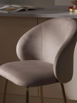 Westwing Collection Taburete alto de terciopelo Luisa