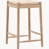 Taburete artesanal de madera de roble Eton^ Taburetes Altos|Sillas