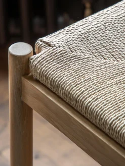 Taburete artesanal de madera de roble Eton^ Taburetes Altos|Sillas