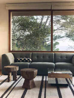 HKLIVING Taburete artesanal de madera de teca Carved^ Pufs Y Otomanos|Pufs Y Otomanos