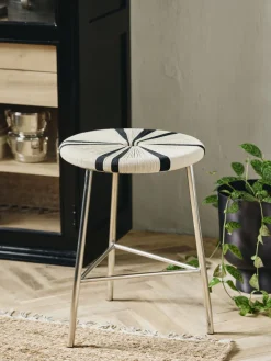 Nordal Taburete bajo Morice, negro/ivory