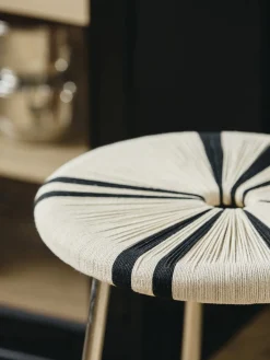 Nordal Taburete bajo Morice, negro/ivory