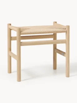 Carl Hansen & Søn Taburete con asiento tejido a mano CH53