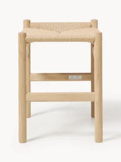 Carl Hansen & Søn Taburete con asiento tejido a mano CH53