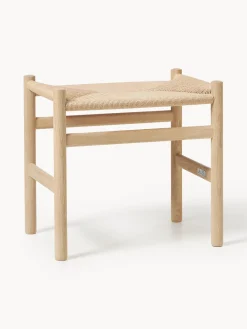 Carl Hansen & Søn Taburete con asiento tejido a mano CH53