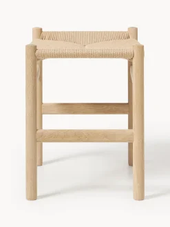 Carl Hansen & Søn Taburete con asiento tejido a mano CH53