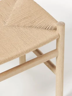 Carl Hansen & Søn Taburete con asiento tejido a mano CH53