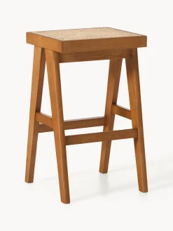 Westwing Collection Taburete de bar con tejido vienés Sissi