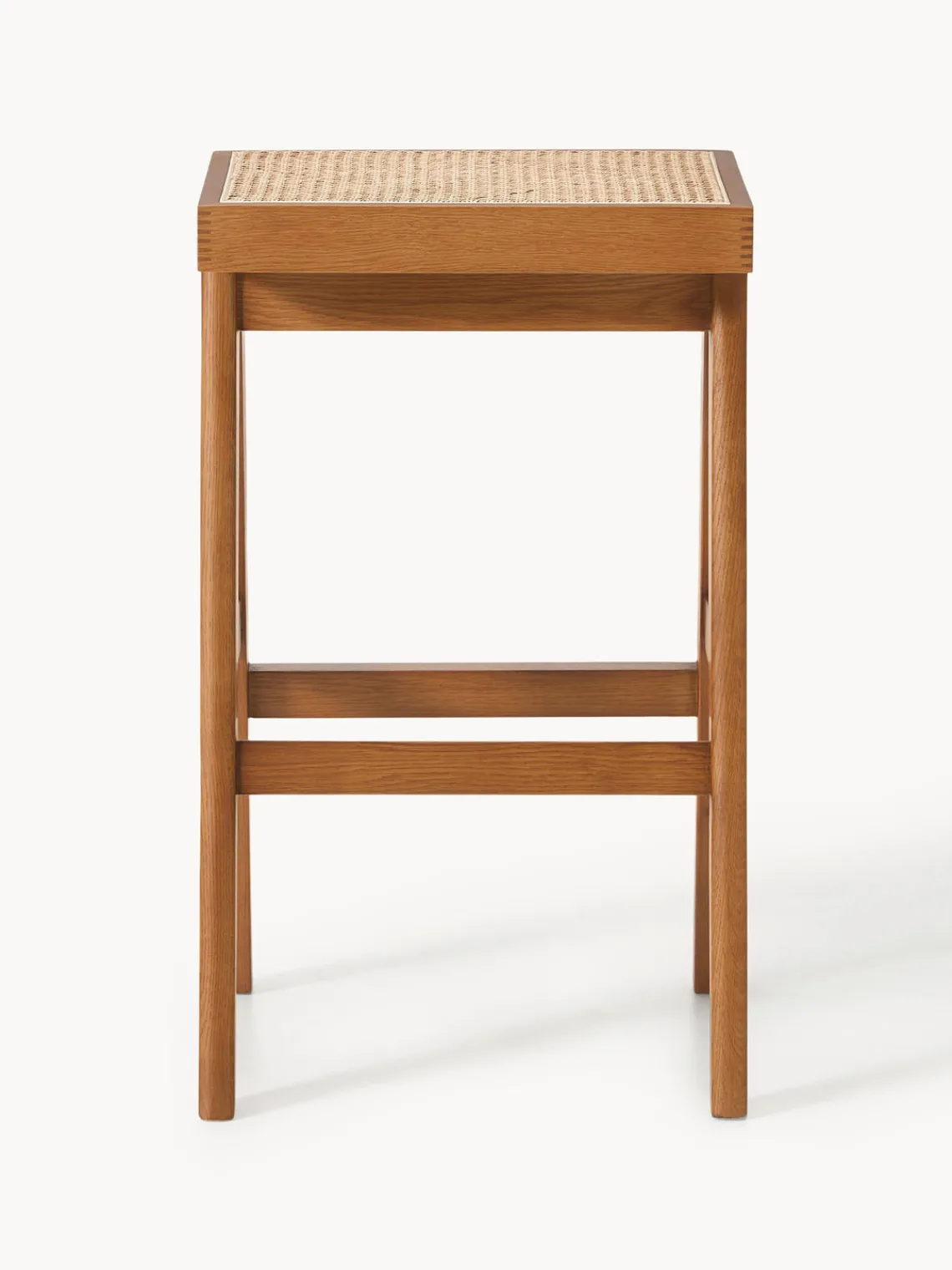 Westwing Collection Taburete de bar con tejido vienés Sissi