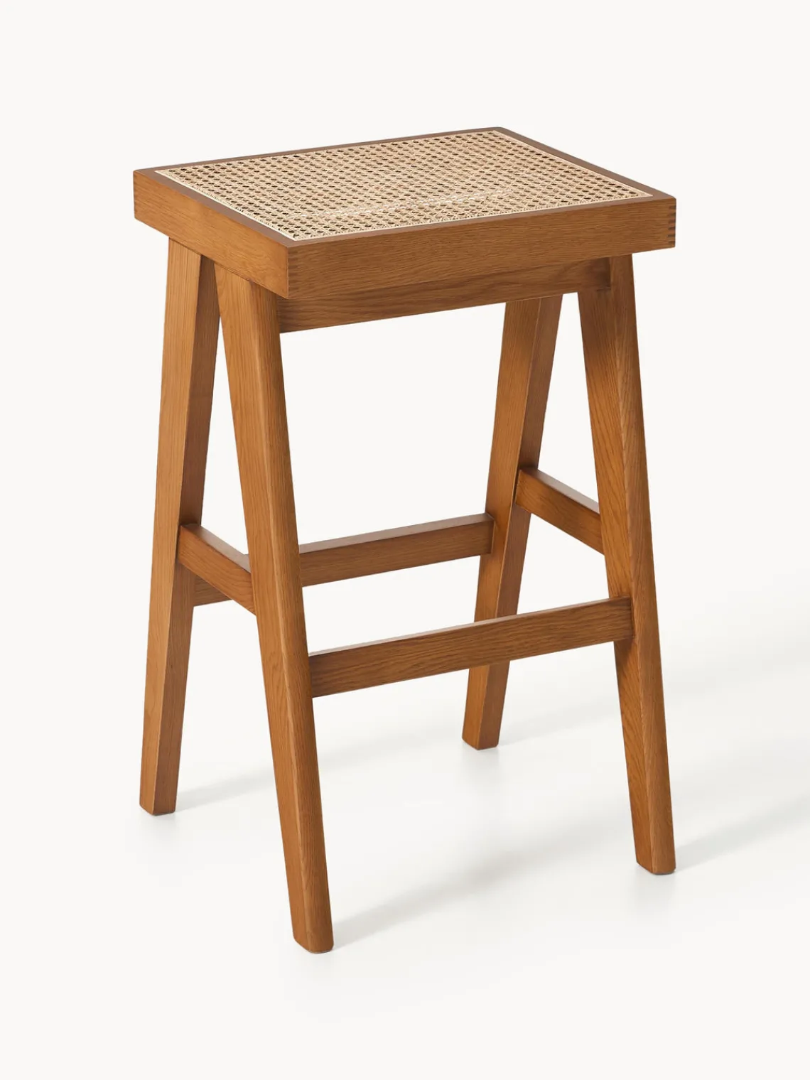 Westwing Collection Taburete de bar con tejido vienés Sissi