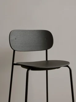 Audo Copenhagen Taburete de bar de metal y madera Co^ Taburetes Altos|Sillas