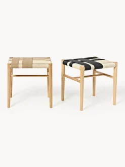 Westwing Collection Taburete de madera de fresno Mani