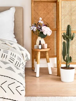 Taburete de madera de mungur Brocsy^ Pufs Y Otomanos|Pufs Y Otomanos